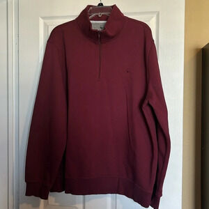 Tailorbyrd men’s maroon quarter zip cotton blend sweater size XXL
